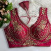 Tew Heavy Pure Soft Roman Silk Embroidery Work Blouse Collection Wholesale Online